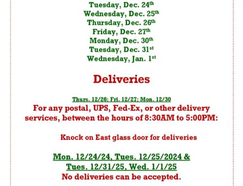 Christmas Closure Dates